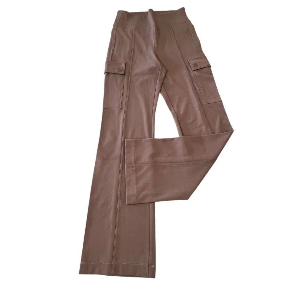 Athleta Women's Delancey Straight Cargo Legging Pants Rustic Beige Size XS